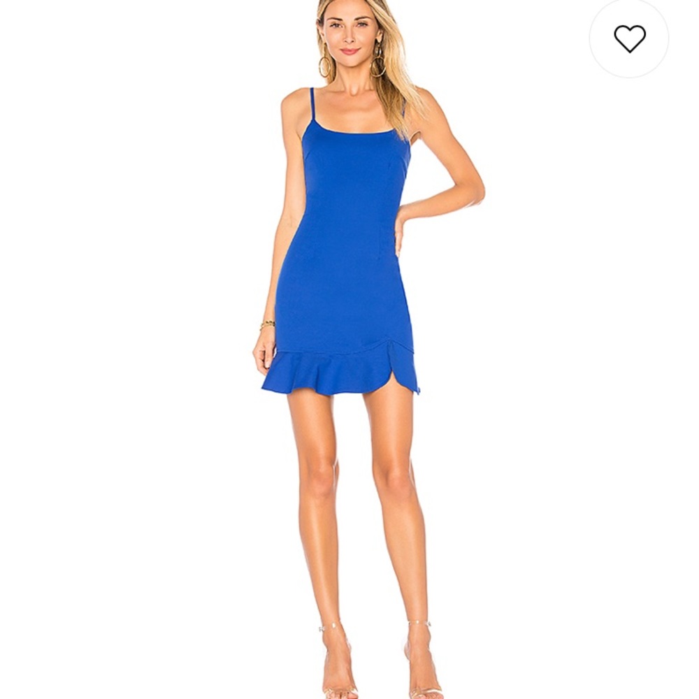 Shayla Ruffle Mini Dress in Cobalt